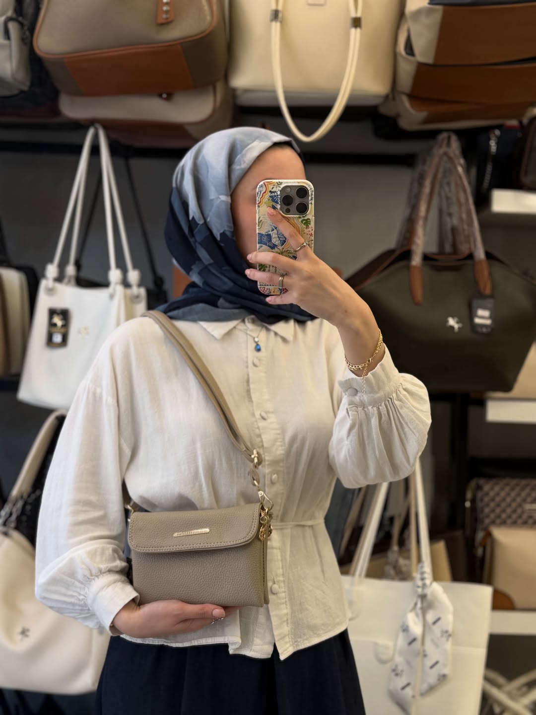 Nas Bag Kum Çok Bölmeli Mini Omuz Çantası - 1434