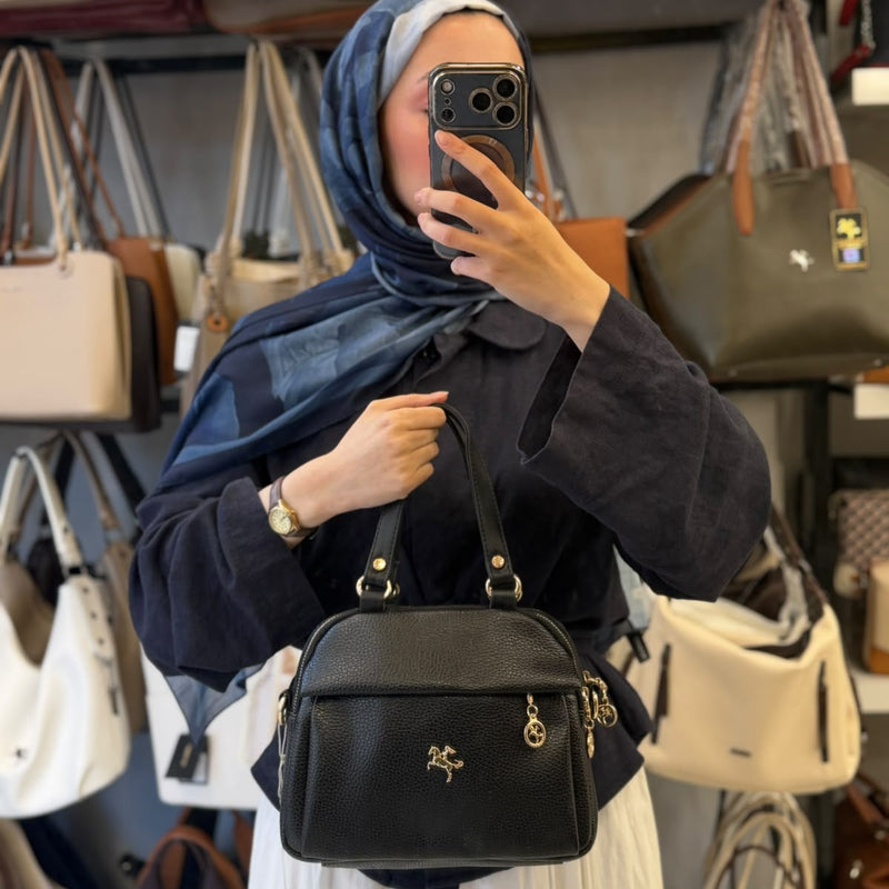NAS Bag Çok Bölmeli Yumuşak Kumaş Kadın El ve Omuz Çantası - 1438 - 7