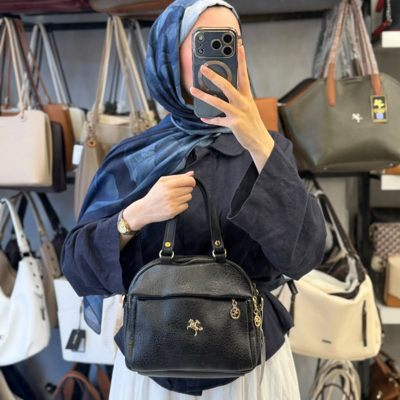 NAS Bag Çok Bölmeli Yumuşak Kumaş Kadın El ve Omuz Çantası - 1438 - 2