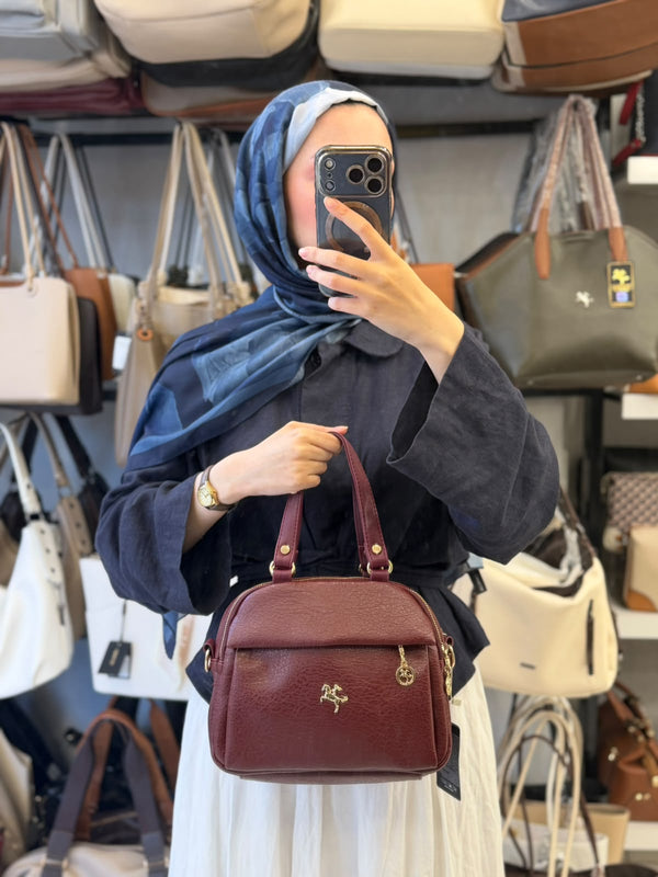 NAS Bag Çok Bölmeli Yumuşak Kumaş Kadın El ve Omuz Çantası - 1438