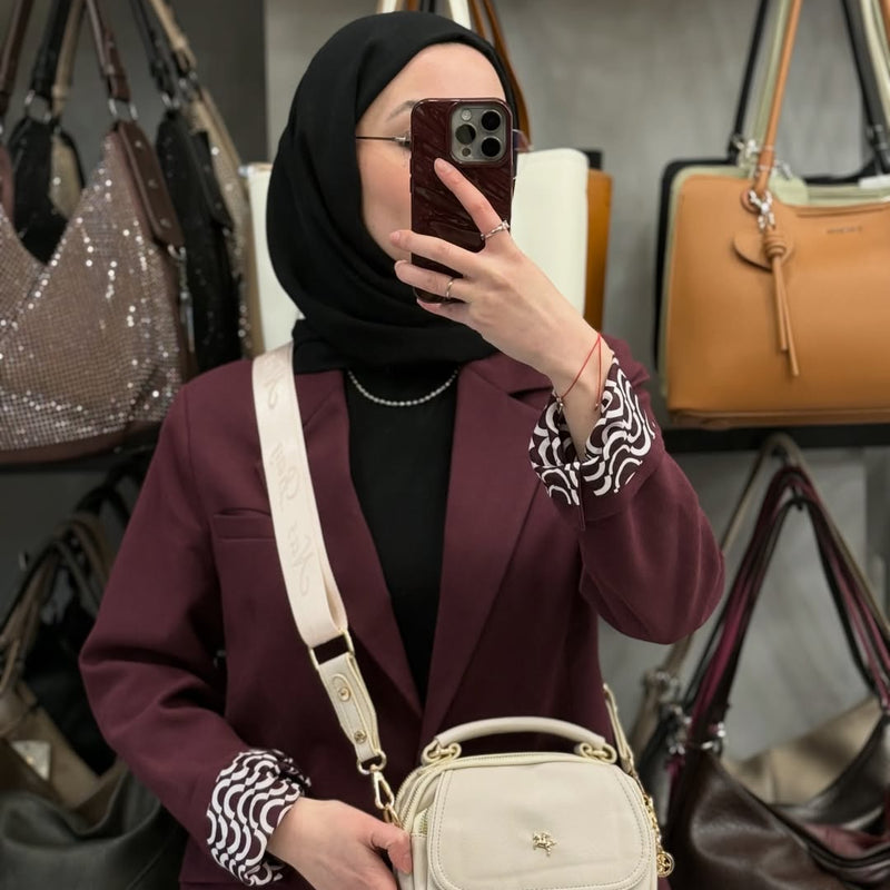 NASBAG Çok Bölmeli ve Geniş Askılı Kadın El ve Çapraz Omuz Çantası - 1444 - 5