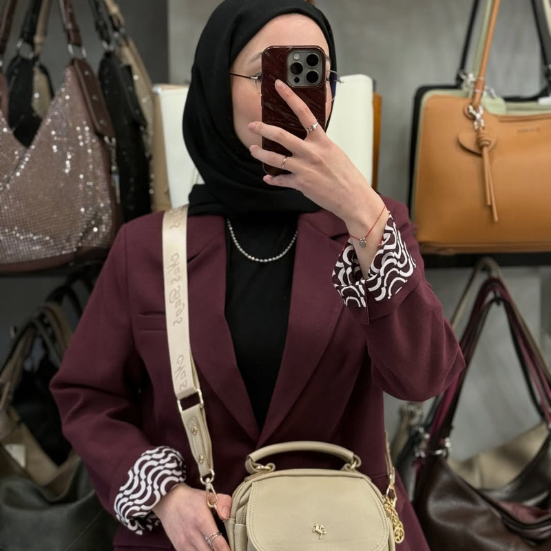 NASBAG Çok Bölmeli ve Geniş Askılı Kadın El ve Çapraz Omuz Çantası - 1444 - 6