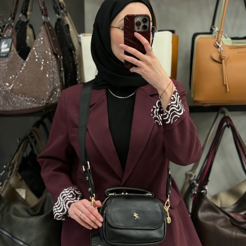 NASBAG Çok Bölmeli ve Geniş Askılı Kadın El ve Çapraz Omuz Çantası - 1444 - 7