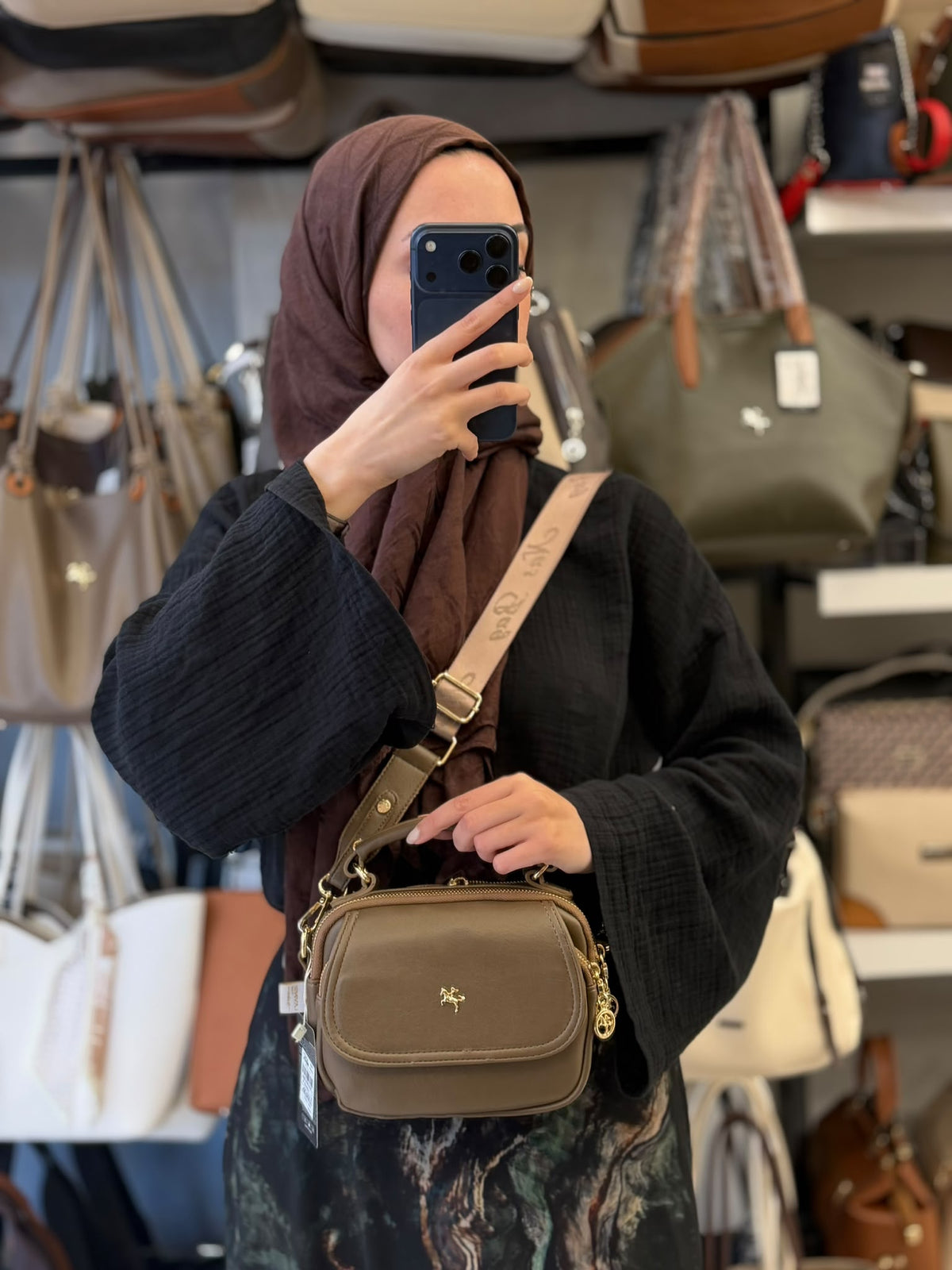 NASBAG Vizon Bono Çok Bölmeli ve Geniş Askılı Kadın El ve Çapraz Omuz Çantası - 1444
