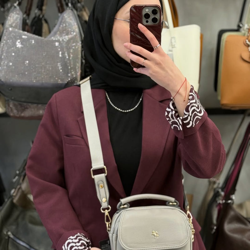 NASBAG Çok Bölmeli ve Geniş Askılı Kadın El ve Çapraz Omuz Çantası - 1444 - 1