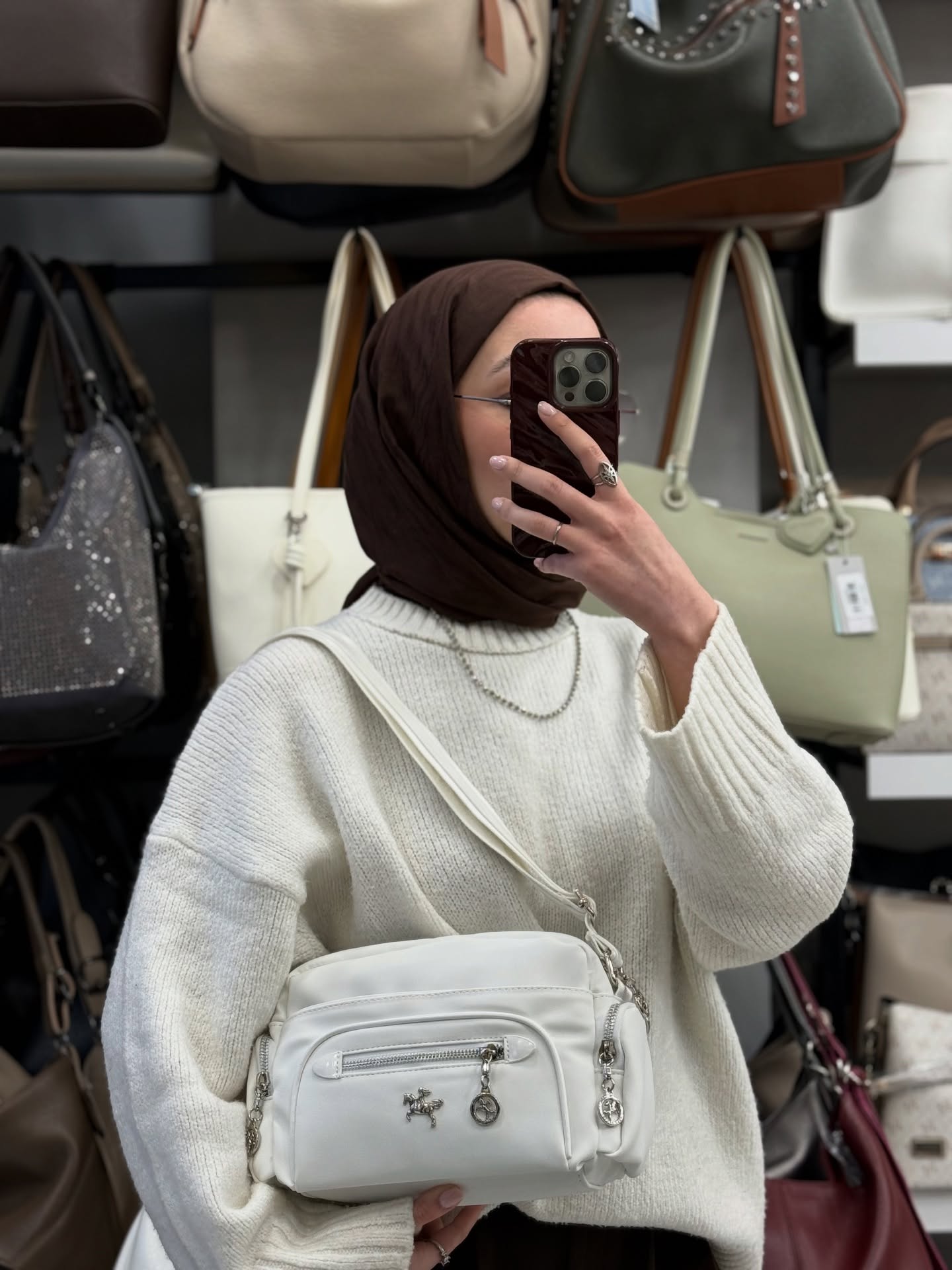 Nas Bag Beyaz Buzzy Günlük Çok Gözlü Kadın Çantası - 1453
