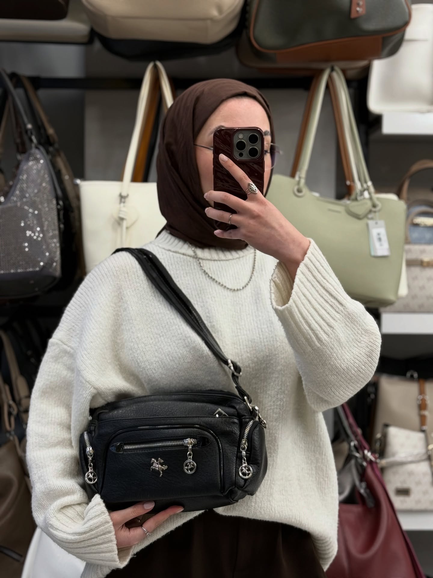 Nas Bag Siyah Victoria Günlük Çok Gözlü Kadın Çantası - 1453