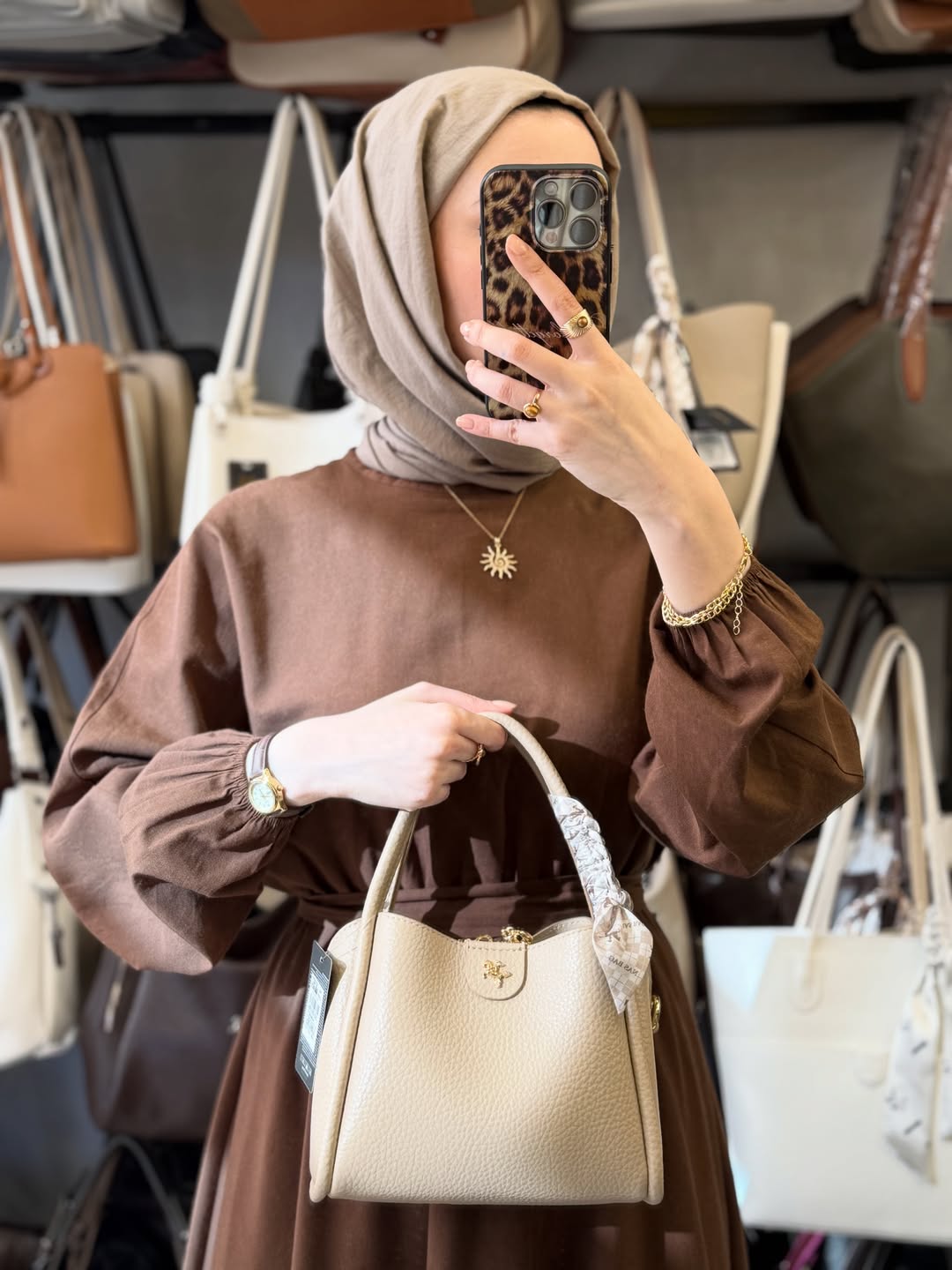 Nas Bag Kum Rengi Mini Boy El ve Çapraz Çanta - 1466