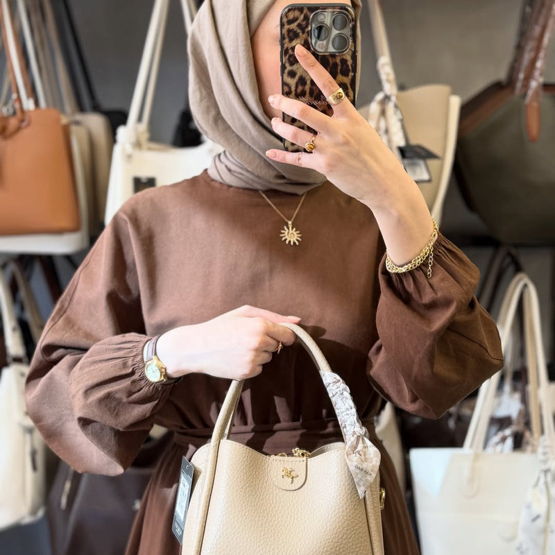 Nas Bag Kum Rengi Mini Boy El ve Çapraz Çanta - 1466 - 4