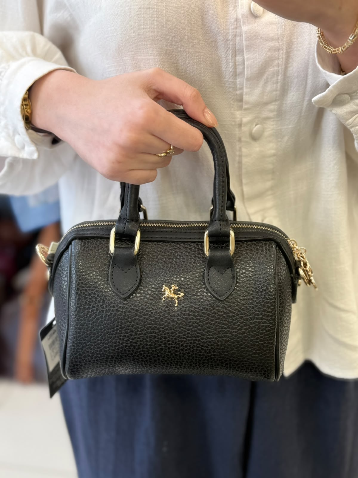 Nas Bag Siyah Lopez Mini Kadın El ve Omuz Çantası – 1475