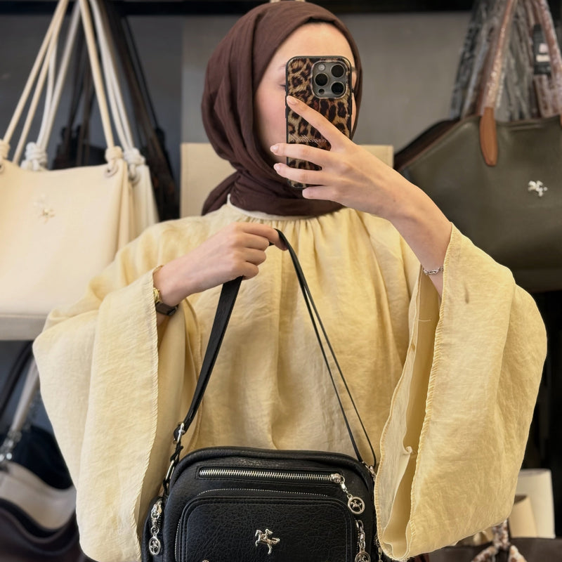 Nas Bag Yumuşak Dokulu Kadın El ve Omuz Çantası - 1476 - 3