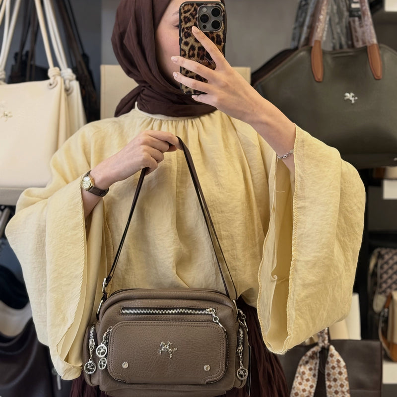 Nas Bag Yumuşak Dokulu Kadın El ve Omuz Çantası - 1476 - 4