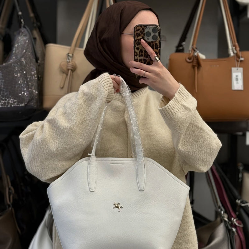 Nas Bag Yumuşak Dokulu & Çok Bölmeli El ve Omuz Çantası - 1486 - 10
