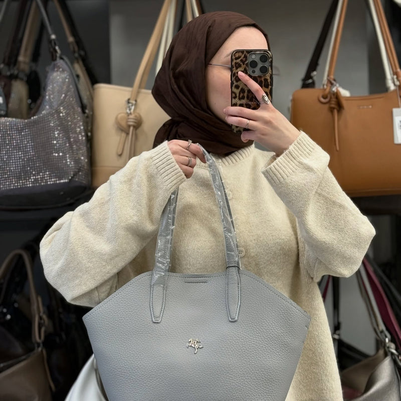 Nas Bag Yumuşak Dokulu & Çok Bölmeli El ve Omuz Çantası - 1486 - 3
