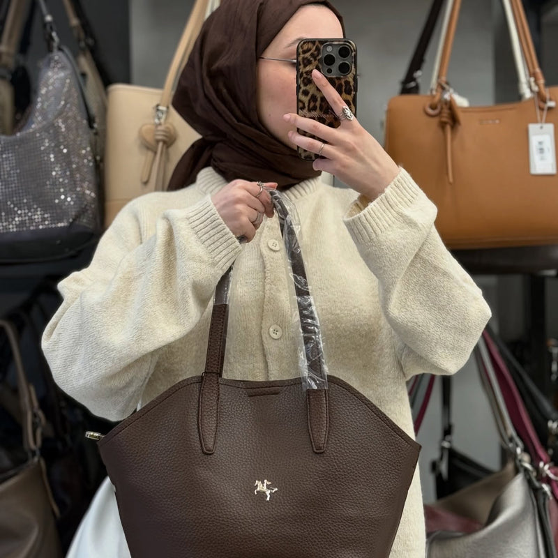 Nas Bag Yumuşak Dokulu & Çok Bölmeli El ve Omuz Çantası - 1486 - 2