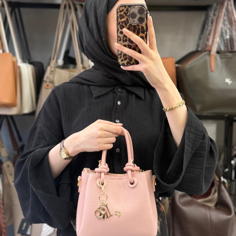 Nas Bag Kadın Charmlı Mini El ve Çapraz Çanta - 1498 - 37