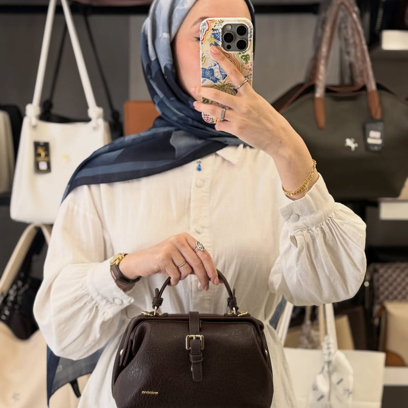 Nas Bag Kahve Bölmeli Kadın Kol ve El Çantası - 1516 - 1