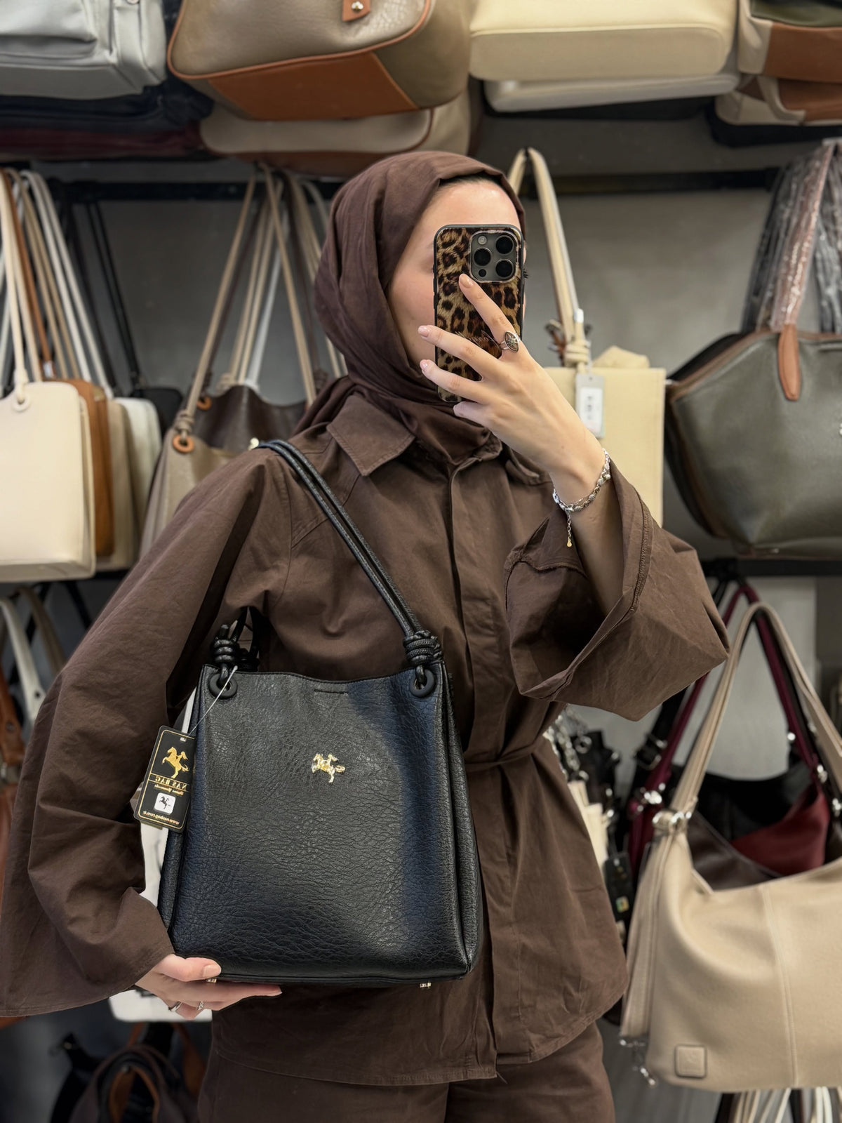 Nas Bag Kadın 2 li Set Siyah Omuz ve Çapraz Çanta - 1524