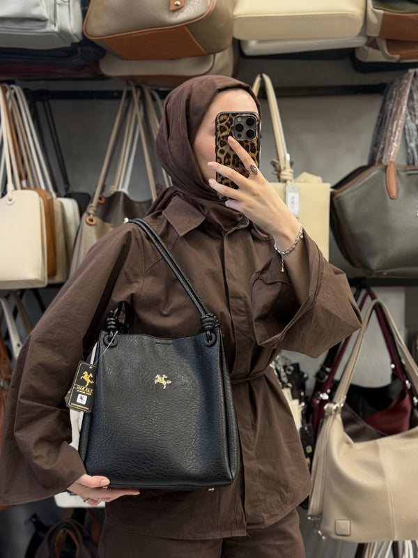 Nas Bag Kadın 2 li Set Siyah Omuz ve Çapraz Çanta - 1524