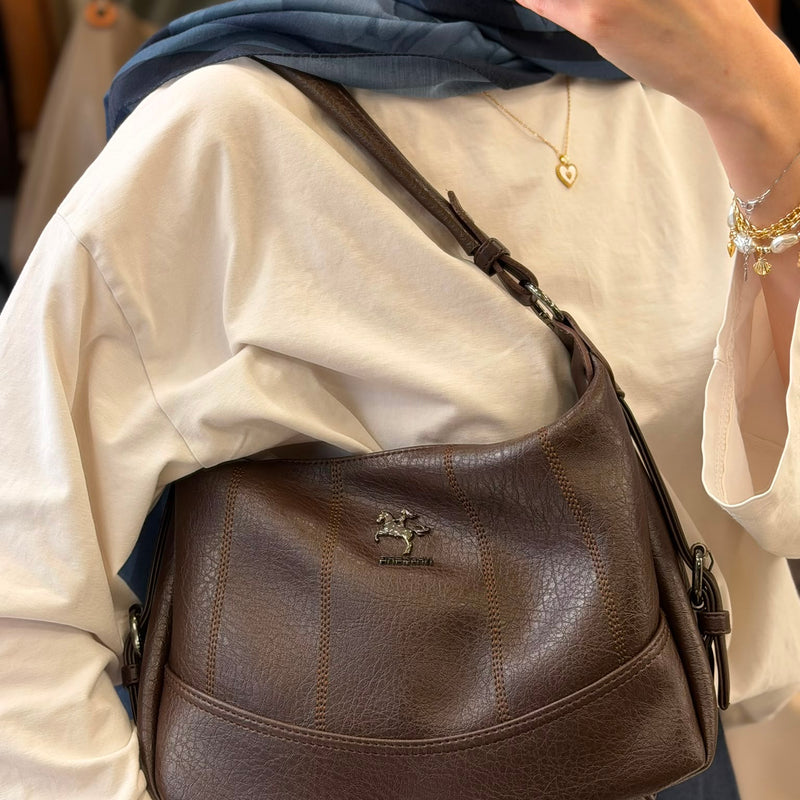 NASBAG Victoria Kumaş Çok Bölmeli Omuz Çantası - 1530 - 56