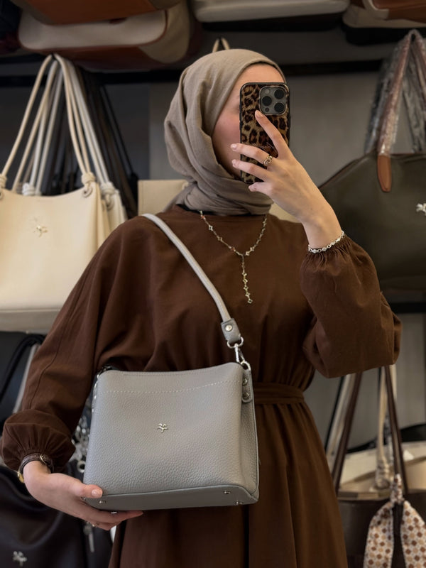 Nas Bag Gri Omuz ve Çapraz Çanta - 1533