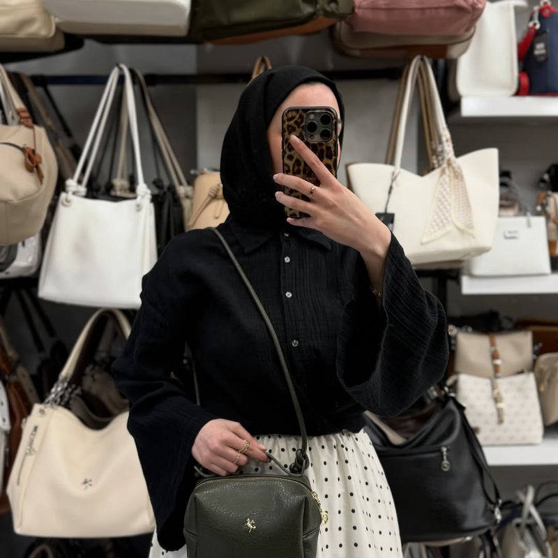 Nas Bag Kadın 2 li Set Haki Omuz ve Çapraz Çanta - 1524 - 4