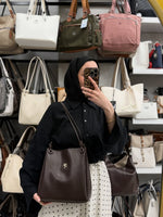 Nas Bag Kadın 2 li Set Kahverengi Omuz ve Çapraz Çanta - 1524