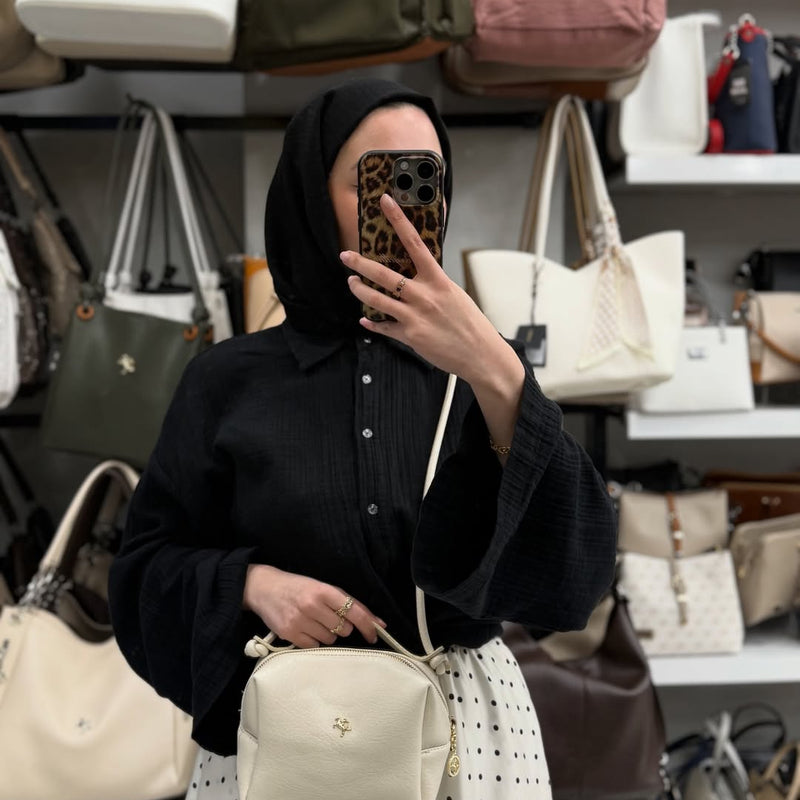 Nas Bag Kadın 2 li Set Krem Omuz ve Çapraz Çanta - 1524 - 36