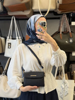Nas Bag Lacivert Çok Bölmeli Mini Omuz Çantası - 1434