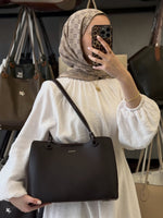 Nas Bag Kahverengi Klasik 3 Bölmeli Kadın Omuz Çantası - 1540