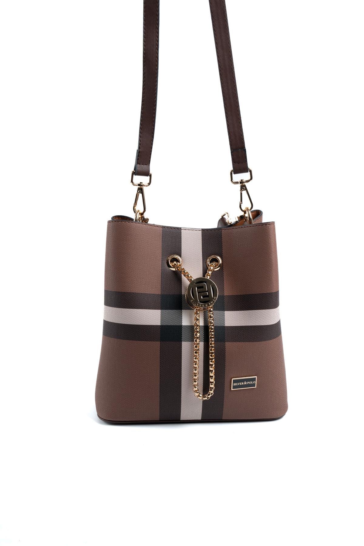 Silver & Polo Koyu Kahve SP967 Kadın Çapraz Çanta