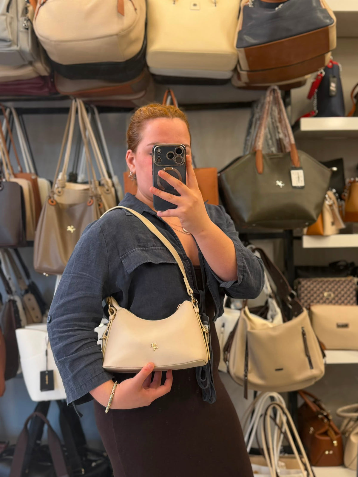 Nas Bag Minimalist Deri Askılı Baget & Çapraz Omuz Çantası - 1549