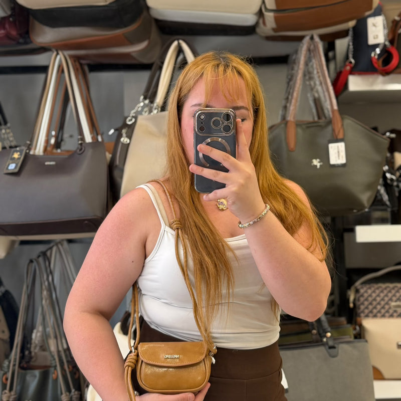Nas Bag Camel Divora Mini Ayarlanabilir Askılı Çapraz Çanta - 1563