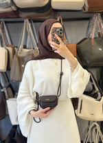 Nas Bag Acı Kahve Mini Ayarlanabilir Askılı Çapraz Çanta - 1563