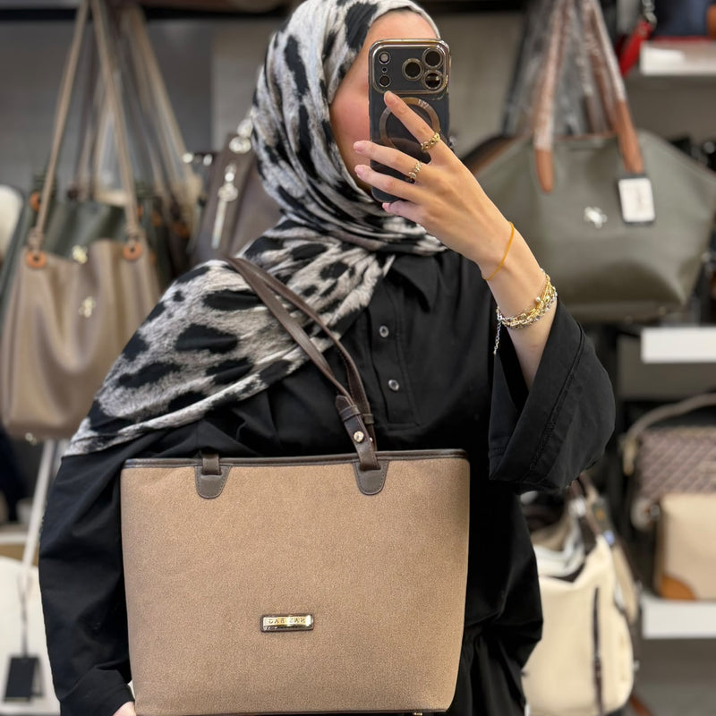 Nas Bag Vizon Süet Geniş Hacimli Günlük Omuz Çantası - 1566