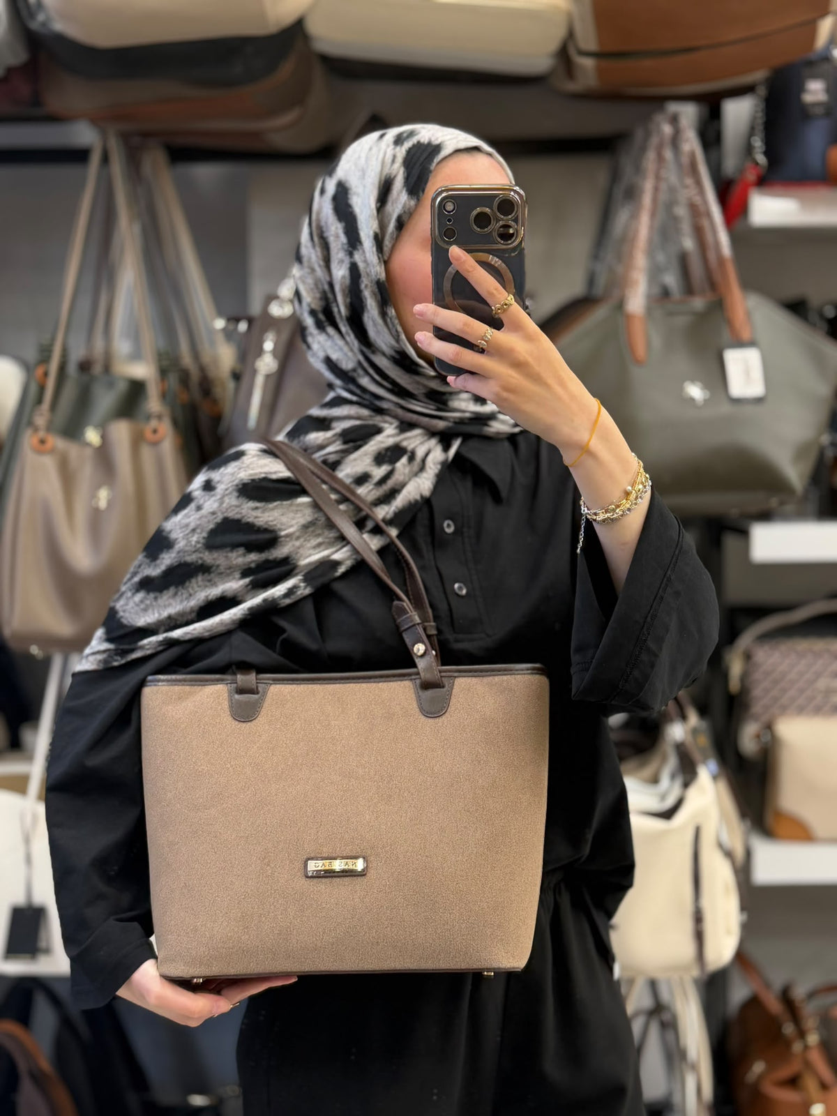 Nas Bag Vizon Süet Geniş Hacimli Günlük Omuz Çantası - 1566