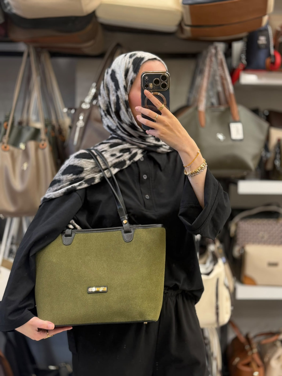 Nas Bag Süet Geniş Hacimli Günlük Omuz Çantası - 1566