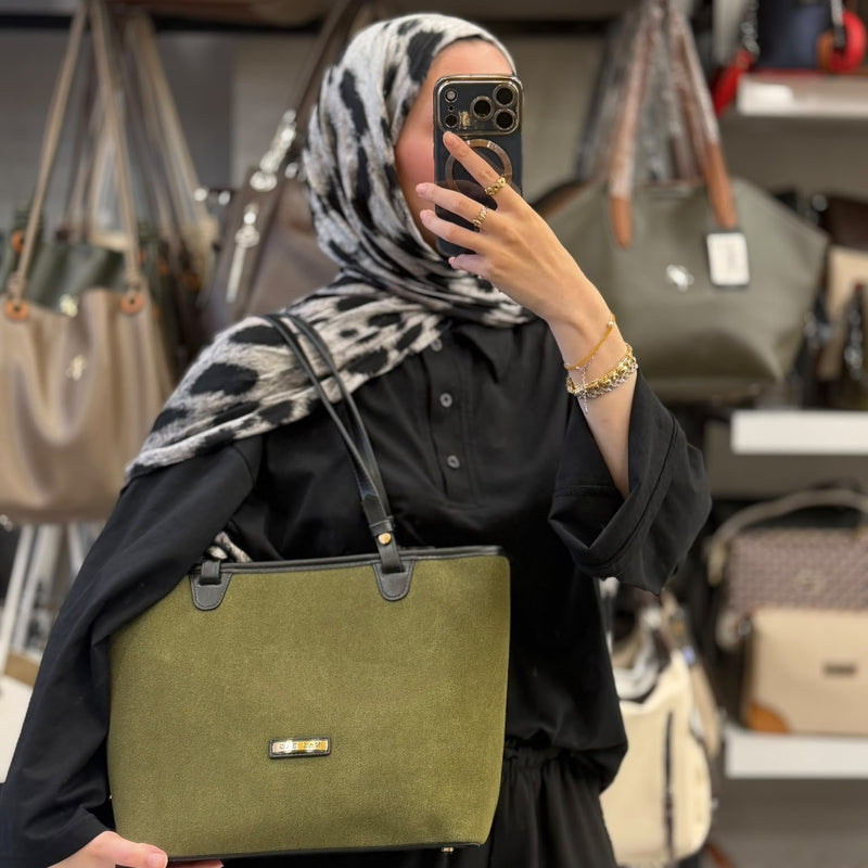 Nas Bag Süet Geniş Hacimli Günlük Omuz Çantası - 1566 - 1