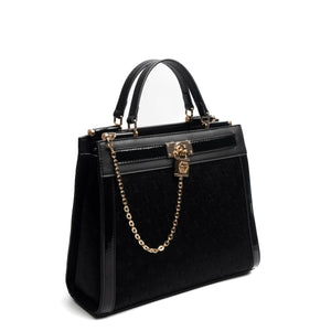 Silver & Polo SP1166 Kadın El Çantası Fashion Siyah-Siyah-Rugan Siyah