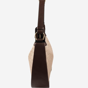 Silver & Polo SP1263 Kadın Omuz Çantası Logolu Nut-Kahve