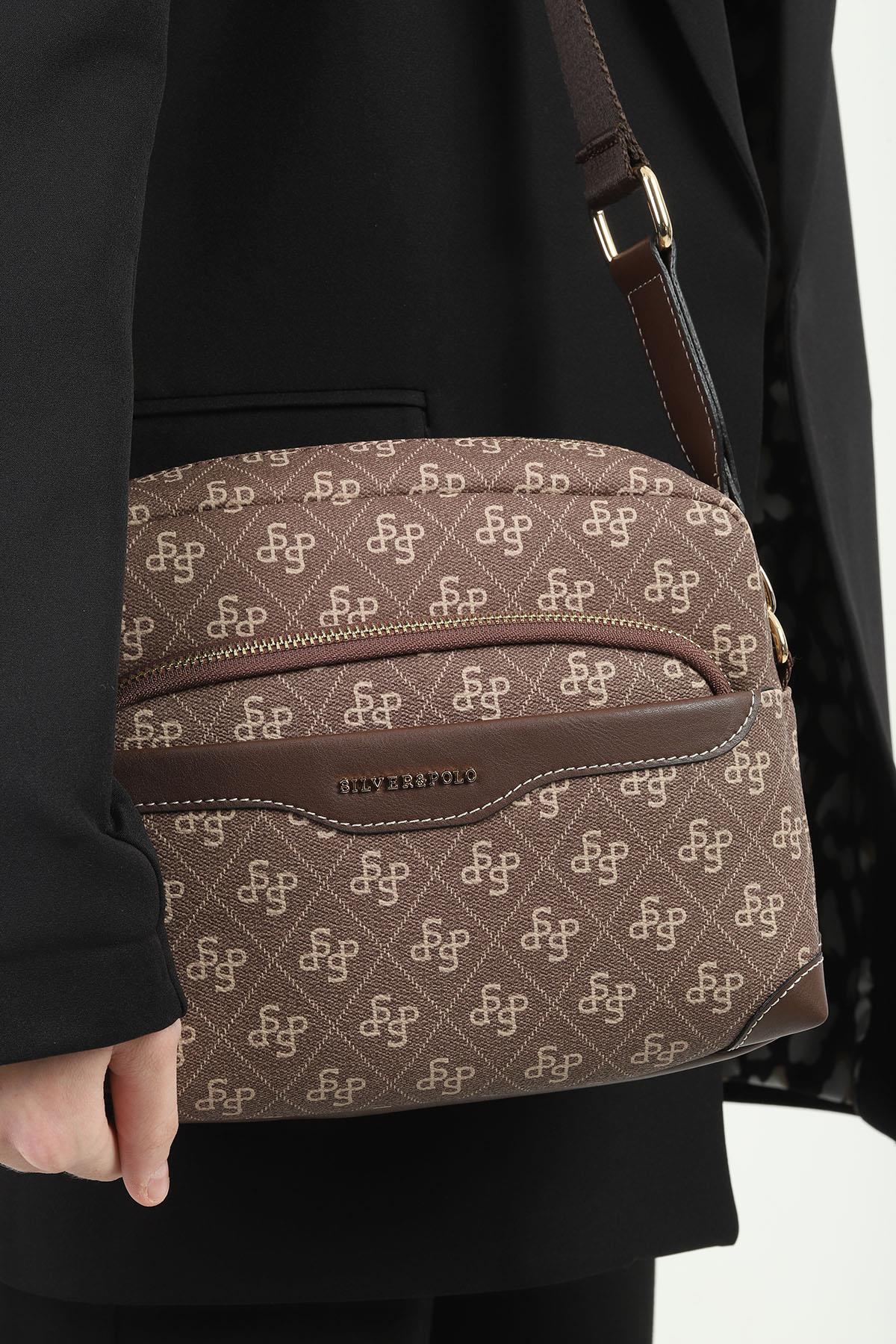 Silver & Polo Kahve SP1201 Kadın Çapraz Çanta