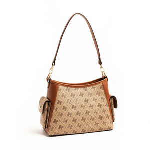 Silver & Polo Koyu Bej  - Taba SP1183 Kadın Omuz Çantası