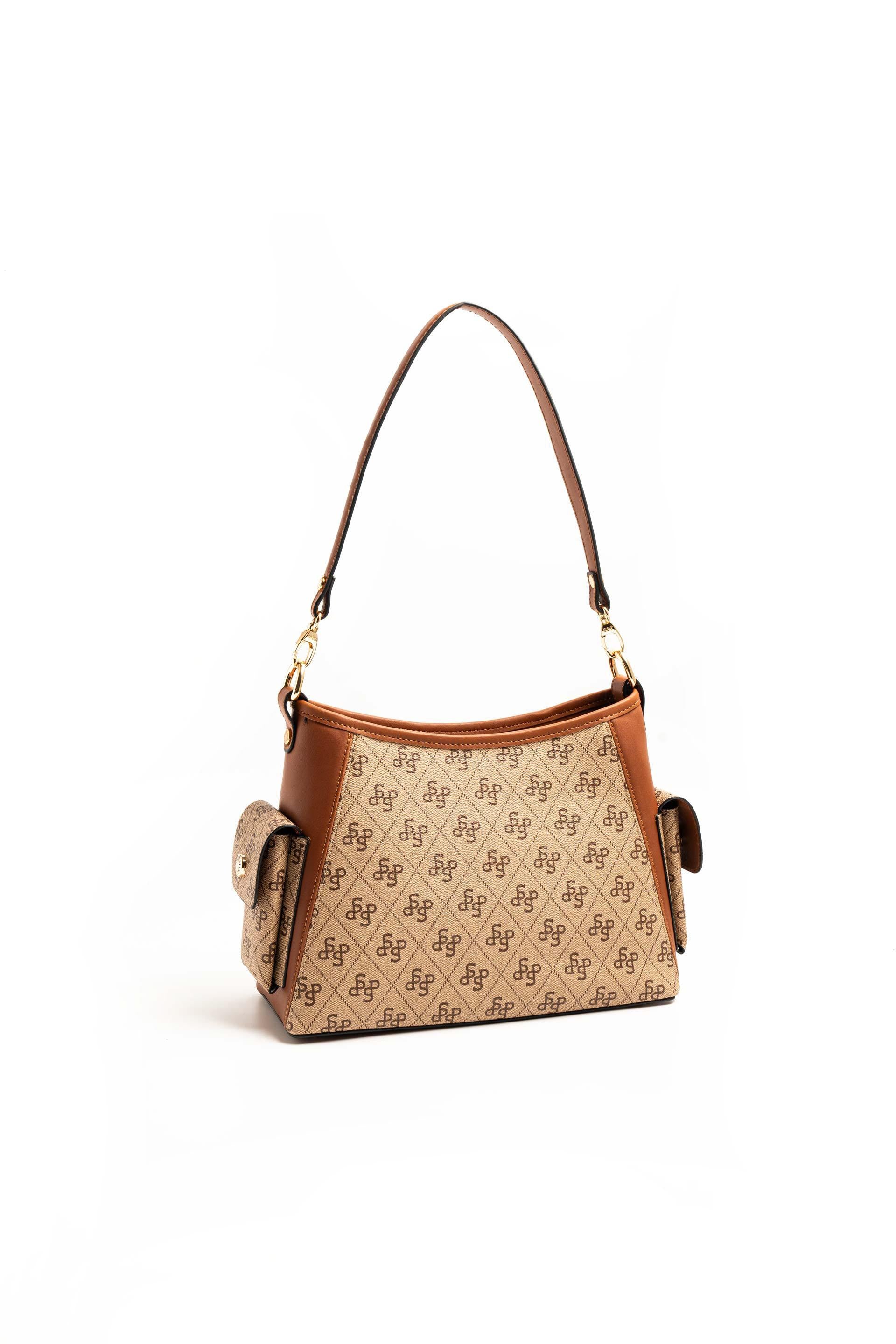 Silver & Polo Koyu Bej  - Taba SP1183 Kadın Omuz Çantası