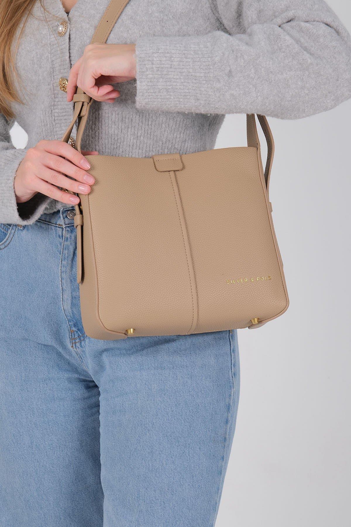 Silver & Polo SP1249 Kadın Omuz Çantası Bej