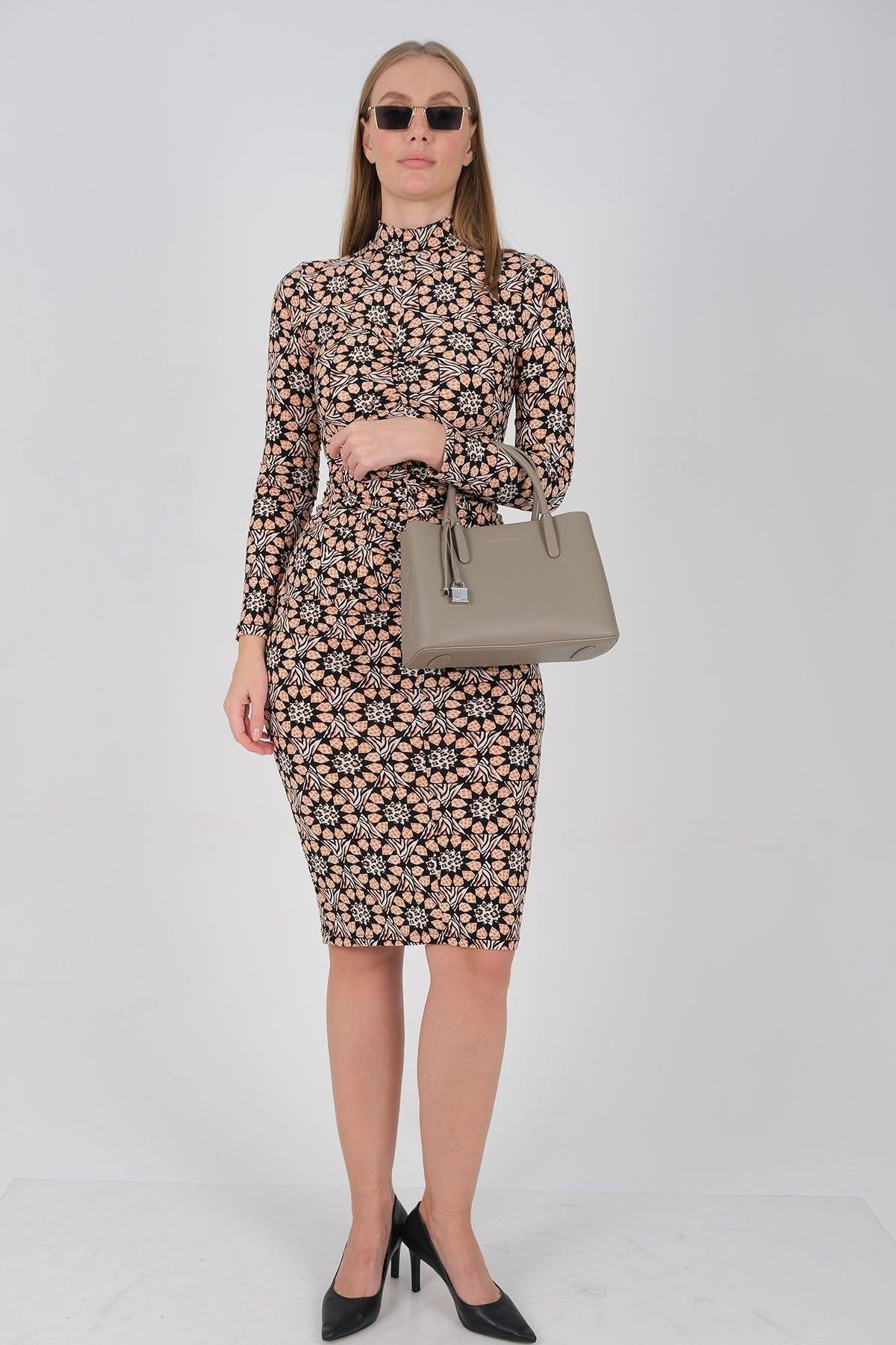 Silver & Polo SP1235 Kadın El Çantası Vizon