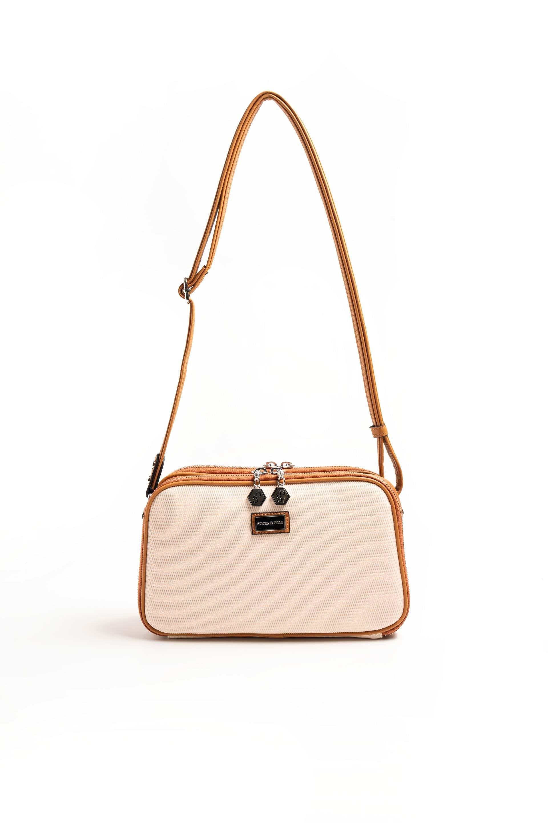 Silver & Polo Bej - A.Taba SP899 Kadın Çapraz Çanta