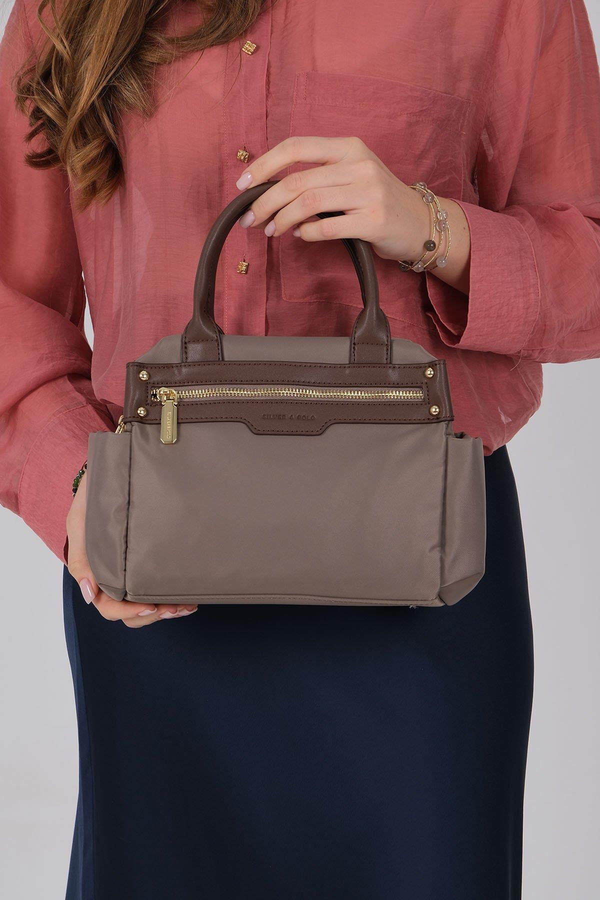 Silver & Polo SP1219 Kadın El Çantası Kum-Kahve