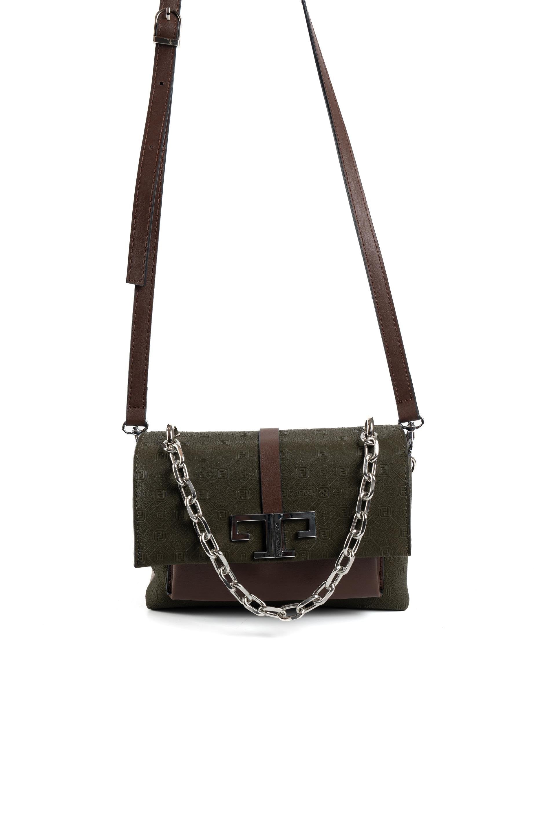 Silver & Polo Haki - Kahve SP1148 Kadın Çapraz Çanta
