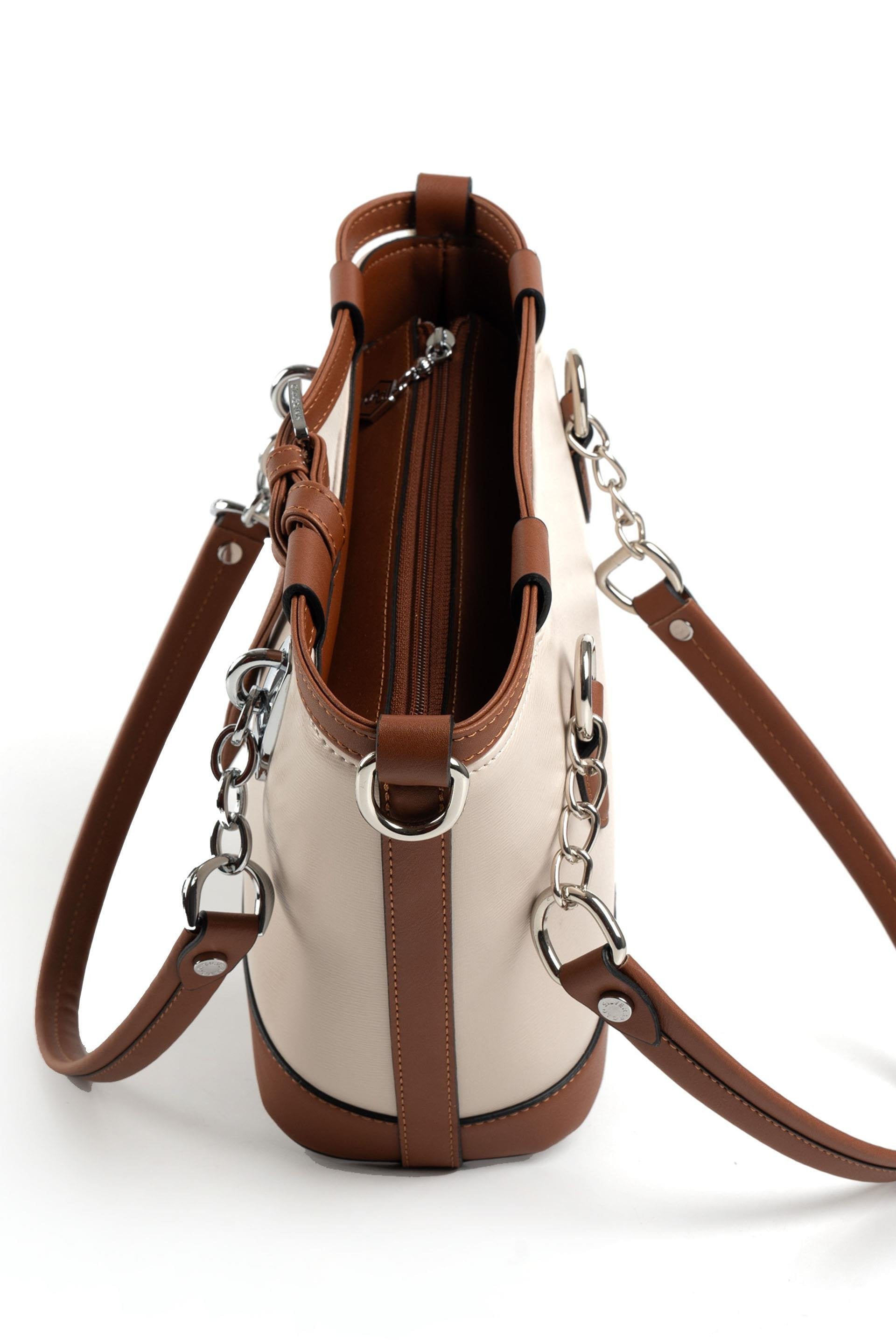 Silver & Polo Bej - Taba SP1155 Kadın El Çantası