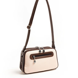 Silver & Polo Bej - Kahve SP899 Kadın Çapraz Çanta